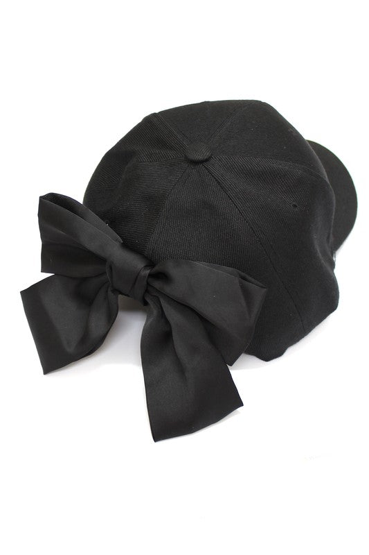 Bow Ribbon Baseball Cap (black)