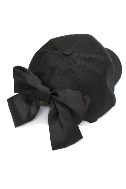 Bow Ribbon Baseball Cap (black)