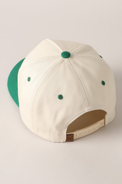 Put It On Santa's Tab Embroidered Baseball Cap (green)