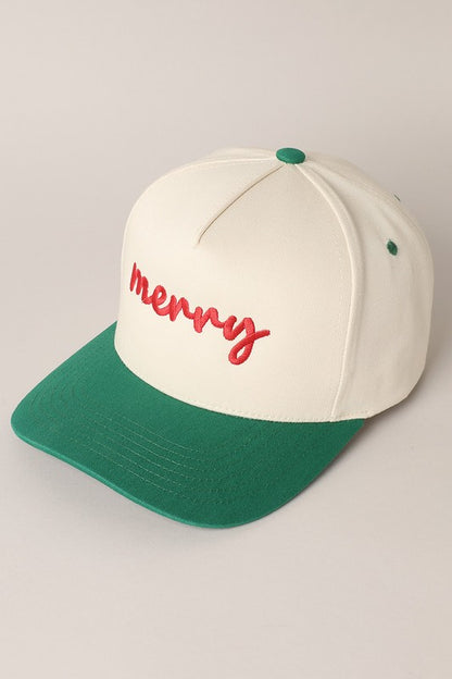 Merry Embroidered Baseball Cap