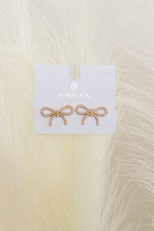 Pearl Bow Earrings