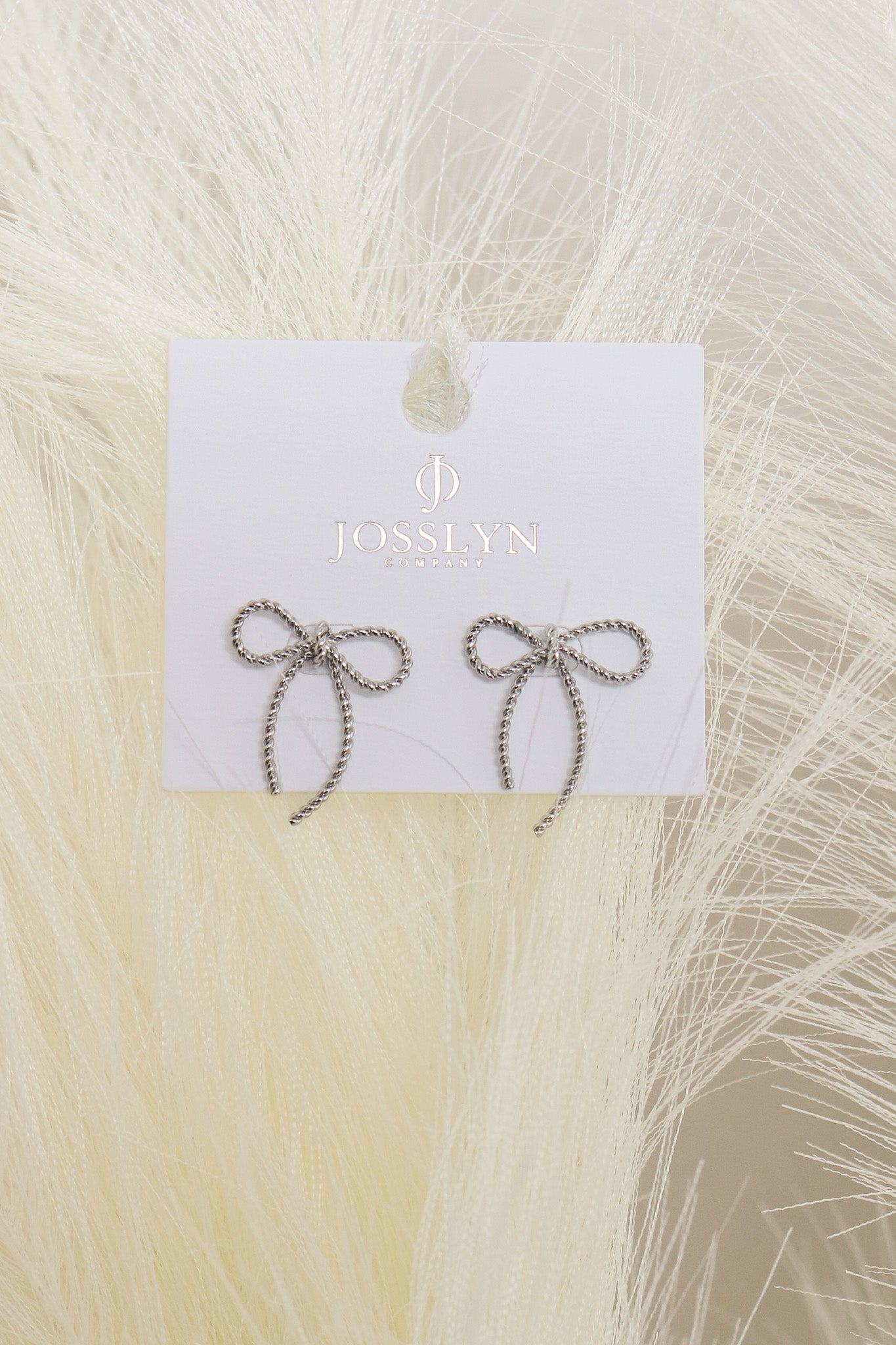 Rope Bow Earrings (silver)