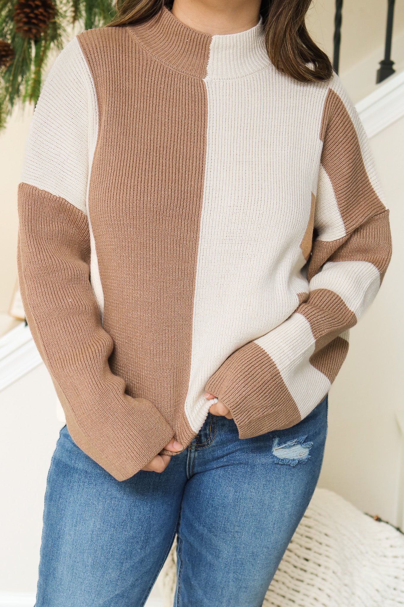 By The Fire Colorblock Sweater