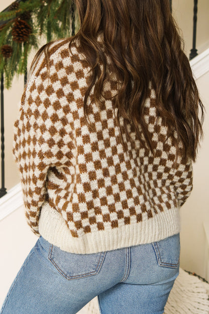 Fireside Checkered Cardigan