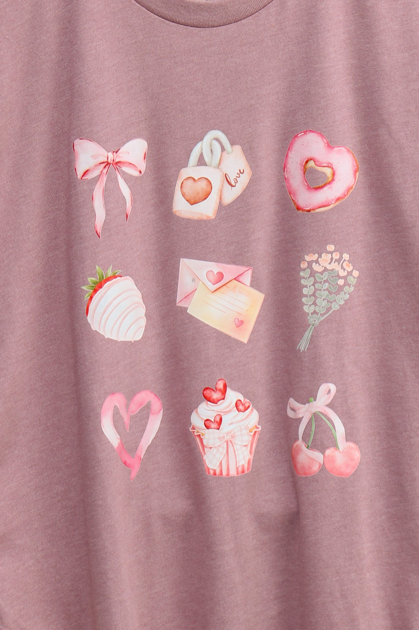 Sweet Love Short Sleeve Graphic Tee (orchid)