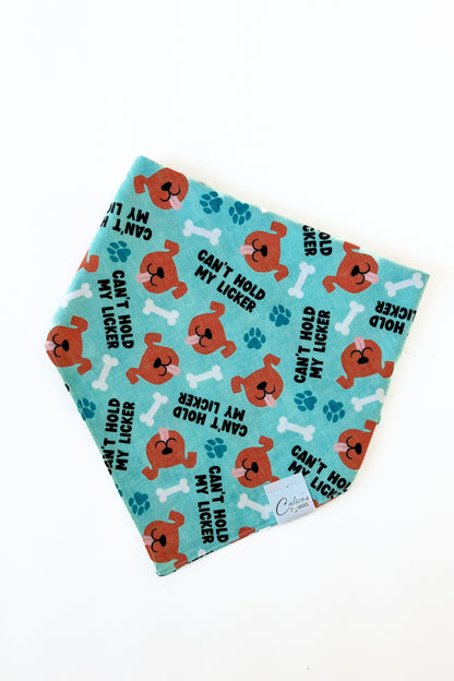 Can't Hold My Licker Bandana (blue)