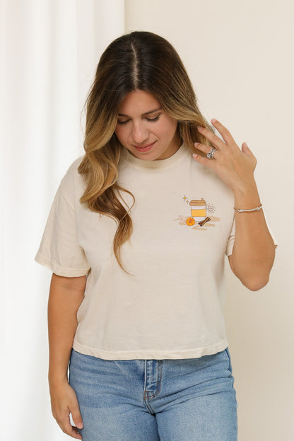 Pumpkin Spice Era Cropped Graphic Tee